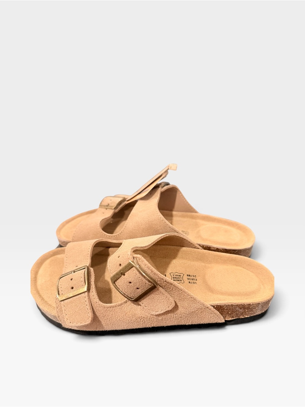 Project Cloud Women's Tan Double-Buckle Slide Sandals - Picture 3 of 7